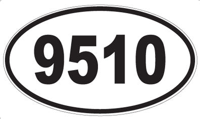 9510 - Oval Sticker