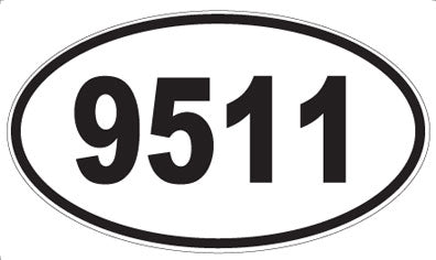 9511 - Oval Sticker