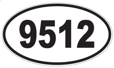 9512 - Oval Sticker