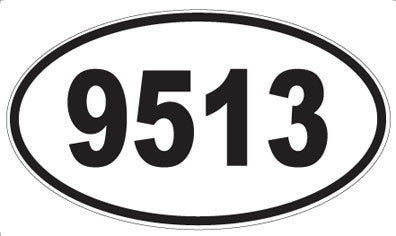 9513 - Oval Sticker