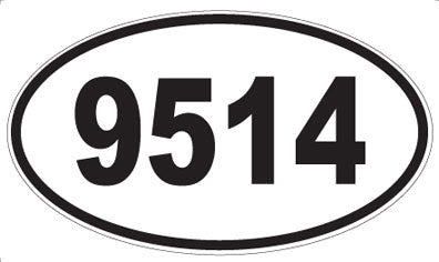 9514 - Oval Sticker