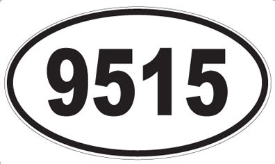 9515 - Oval Sticker