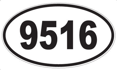 9516 - Oval Sticker