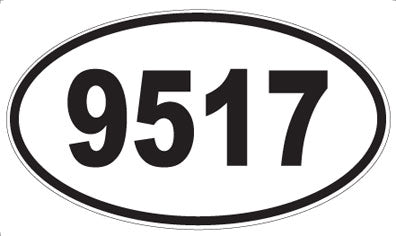 9517 - Oval Sticker
