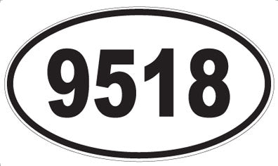 9518 - Oval Sticker