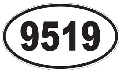 9519 - Oval Sticker