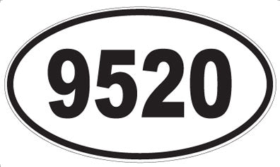 9520 - Oval Sticker