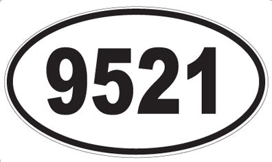 9521 - Oval Sticker