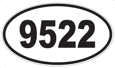 9522 - Oval Sticker