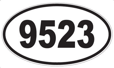 9523 - Oval Sticker