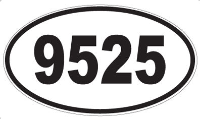 9525 - Oval Sticker