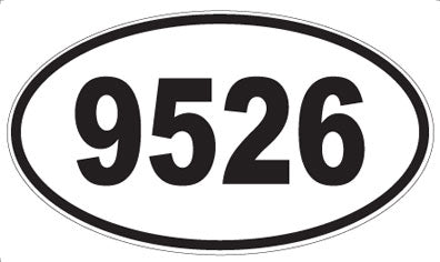 9526 - Oval Sticker