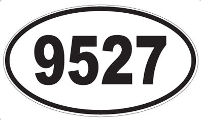 9527 - Oval Sticker