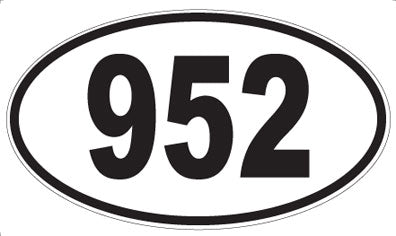 952 - Oval Sticker