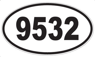 9532 - Oval Sticker