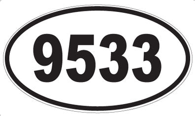 9533 - Oval Sticker