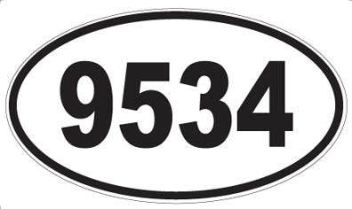 9534 - Oval Sticker