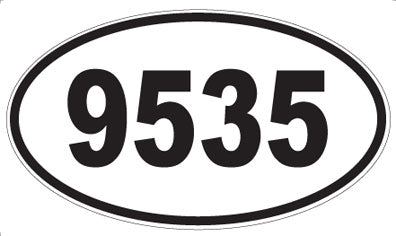 9535 - Oval Sticker