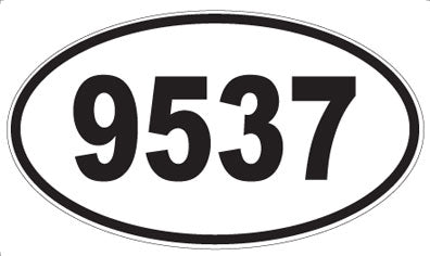 9537 - Oval Sticker