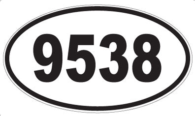 9538 - Oval Sticker