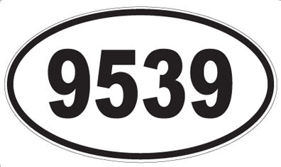 9539 - Oval Sticker