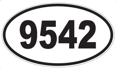 9542 - Oval Sticker