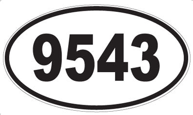 9543 - Oval Sticker