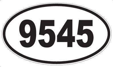 9545 - Oval Sticker