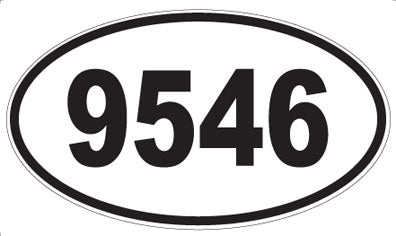 9546 - Oval Sticker