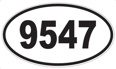 9547 - Oval Sticker