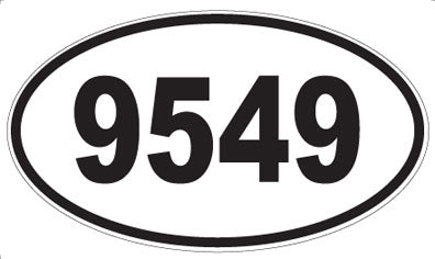 9549 - Oval Sticker