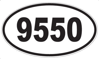 9550 - Oval Sticker