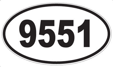 9551 - Oval Sticker