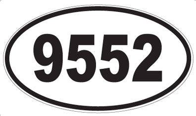 9552 - Oval Sticker