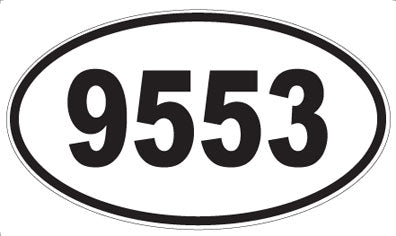 9553 - Oval Sticker