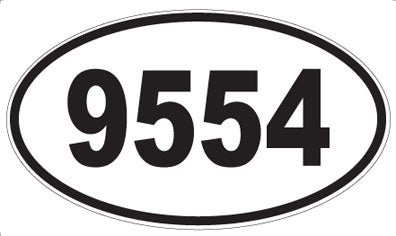 9554 - Oval Sticker