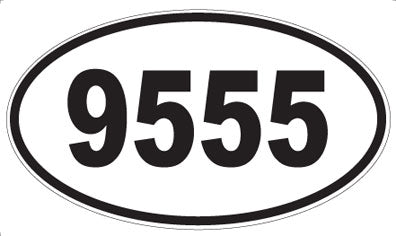 9555 - Oval Sticker