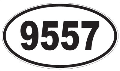 9557 - Oval Sticker