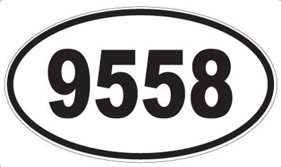 9558 - Oval Sticker