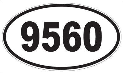 9560 - Oval Sticker
