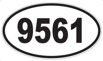 9561 - Oval Sticker