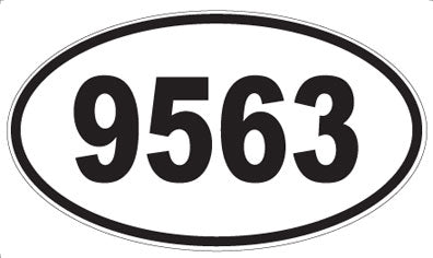 9563 - Oval Sticker