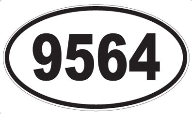 9564 - Oval Sticker