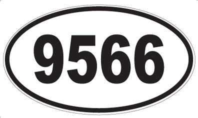 9566 - Oval Sticker
