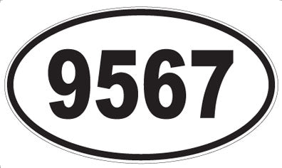 9567 - Oval Sticker