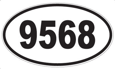 9568 - Oval Sticker