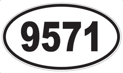 9571 - Oval Sticker