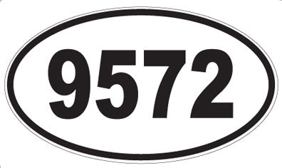 9572 - Oval Sticker