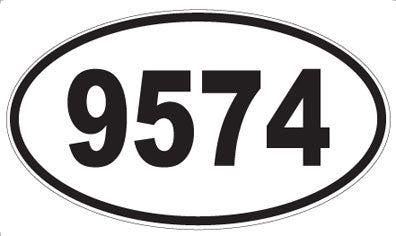 9574 - Oval Sticker