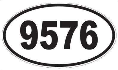 9576 - Oval Sticker
